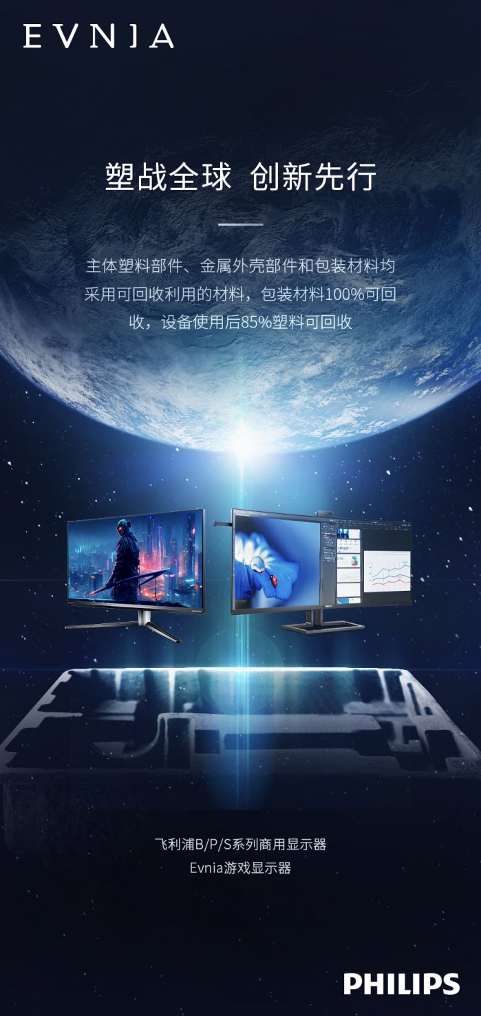 塑戰(zhàn)速?zèng)Q，共筑未來(lái)，飛利浦&Evnia顯示器為地球減重！