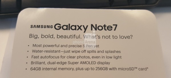 三星Note7今晚發(fā)布 真機(jī)照提前流出
